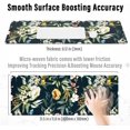 thumbnail image 3 of Gaming Mouse Pad with Stitched Edges, Vintage Aesthetic Mouse Pad with Flower Floral Plants, Extended XL Mousepad with Anti-Slip Base, Cute Large Mouse Pad for Desk, 31.5 x 11.8 in, Black, 3 of 6