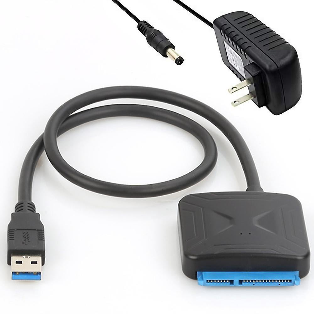 Câble SATA Vers USB 3.0 Wavlink Avec Alimentation | Pour HDD/SSD 2.5" Et 3.5" | Transfert 5Gbps, UASP