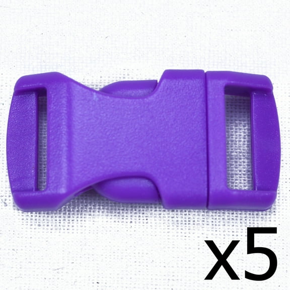 Purple 1/2 Inch Buckle - 5 pack - Great for Paracord