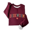 thumbnail image 4 of Arlun Book Lover Sweatshirts for Women Bookworm Reading Lined Soft Warm Sweatshirts Loose Fit Comfy Round Neck Teacher Bookish Librarian Leisure Pullover Tops S, 4 of 4