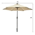 thumbnail image 3 of Gymax 9 ft Patio Table Market Umbrella Yard Outdoor w/ Solar LED Lights Beige, 3 of 8