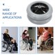 thumbnail image 3 of 2pcs Wheelchair Wheels Easy Assembly Front Wheels Replacement Wheelchair Wheels, 3 of 4
