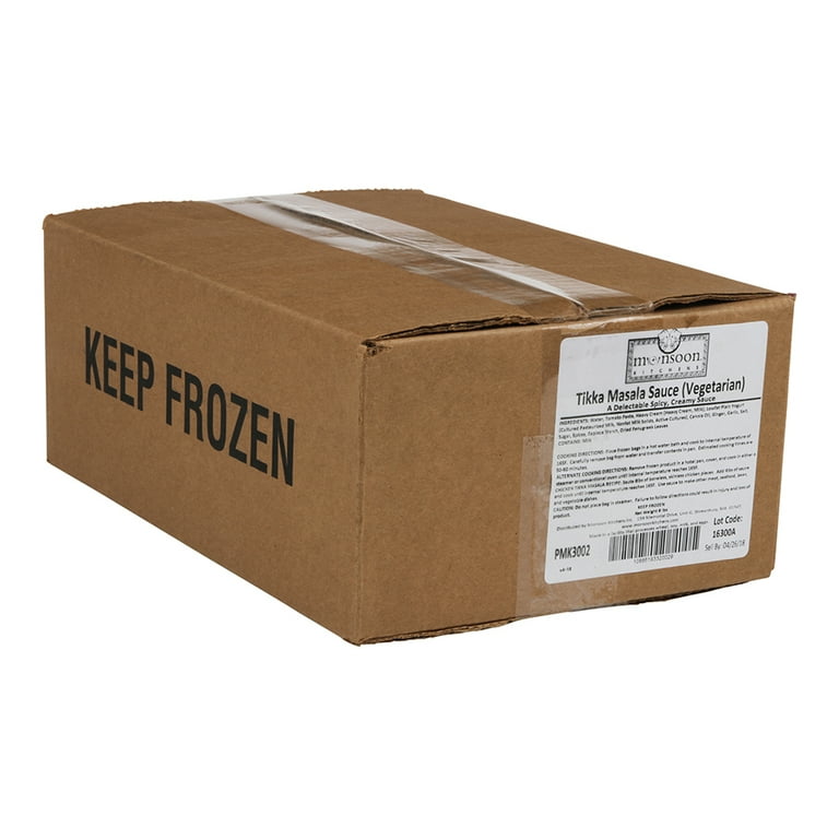 Monsoon Kitchens Tikka Masala Sauce, Indian Curry, 4 lb, 2 Case