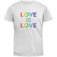 thumbnail image 1 of LGBT Gay Pride Love Is Love White Adult T-Shirt, 1 of 1