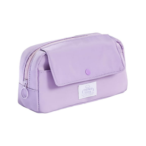 UttpKLBx Big Pencil Bag Pouch Box Organizer Pencil Boxes Plastic Pencil Case Large Pencil Case Organizer High Capacity Pencil Case, Canvas Pencil Pouch (Purple)
