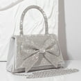 thumbnail image 4 of Eurhowing Women's Evening Clutch Purse, Sparkly Bow Rhinestone Decor Party Handbag, Elegant Glitter Evening Bag for Wedding, Prom, Cocktail (Silver), 4 of 9