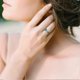 thumbnail image 3 of Titanium Stainless Steel Spinner Rings Moon and Star Fidget Ring Stress Relieving Anxiety Ring-5-75 (run small), 3 of 4