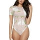 thumbnail image 1 of Balery Rabbit Body de cuello redondo de manga corta para mujer Tops de manga corta Tops básicos-Large, 1 of 7