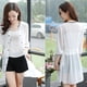 thumbnail image 2 of Chaqueta de béisbol ultrafina con protección solar para mujer, prendas de vestir midi holgadas (blanco, S), 2 of 14