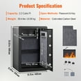thumbnail image 6 of VEVOR Security Safe Box 2.2 Cubic Feet Fingerprint Digital Keypad Lock Box Safe Fingerprint Safe Box with Inner LED Light Fire Resistant Home Safe Steel for Cash Gold 15.75x13x23.6 inch, 6 of 8