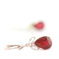 thumbnail image 5 of Galaxy Gold 14K Rose Gold 11 Carat Natural Ruby and White Topaz Dangle Earrings - July Birthstone - Passion & Protection - Fine Jewelry for Women, 5 of 5