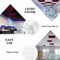 thumbnail image 5 of Vintage Dark Red Fluorescent Light Covers, Farmhouse Retro Solid Color Linen Texture Magnetic Light Covers for Ceiling Lights, Fluorescent Ceiling Shade for Classroom Bedroom Office 4x2Ft x 1PCS, 5 of 8
