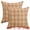 Khaki, variant on Unique Bargains Plaid Decorative Throw Pillow Covers Pack of 2 Beige 18" x 18"