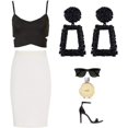 thumbnail image 3 of XINQIHANG Golden/Silver Raised Design Statement Earrings, 3 of 6