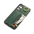 thumbnail image 2 of for Samsung Galaxy A14 5G PU Leather Case, Card Slots and Zipper Pocket Kickstand, Classic Protective Shockproof Lightweight Ultra Slim lip Case Finger Ring Wrist Strap for A14 5G, Green, 2 of 7