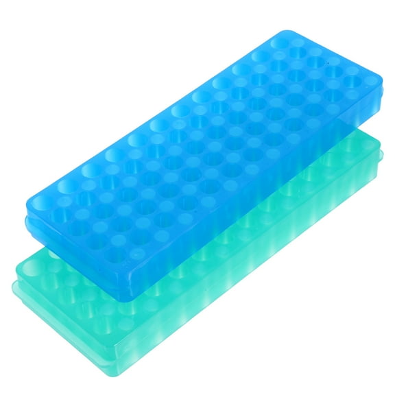 OUNONA 2Pcs Plastic Test Tube Holder Reusable Rack for Laboratory Storage