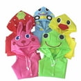thumbnail image 2 of Raincoat, Boys and Girls Outdoor Rain Poncho Lightweight Waterpoof Kids Rain Jacket Green, 2 of 3
