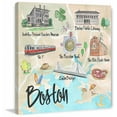 thumbnail image 2 of "Boston Site Map" Painting Print on Wrapped Canvas, 2 of 7
