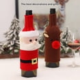 thumbnail image 4 of Kearding Cubierta tejida para botella de vino, manga elástica Universal, de comedor, Navidad, champán, ropa tejida, banda, accesorios de Kits de decoración para fiestas Papá Noel, 4 of 6