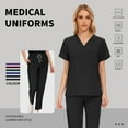 thumbnail image 2 of VIAOLI Women's Scrub Set - V-Neck Top & Elastic Waist Jogger Pants for Medical Nursing Uniform  with Multiple Pockets, S-XXL, 2 of 6