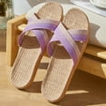 thumbnail image 2 of Mostsola Slides for Women Dressy Flats Summer Slip on Raffia Beach Shoes Open Toe Slippers, 2 of 5