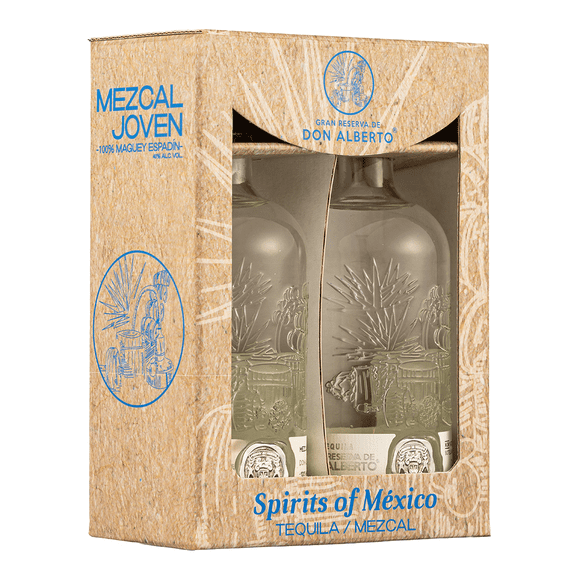 Set Duo Tequila y Mezcal Gran Reserva Don Alberto 200 Ml Don Alberto Tequila, Blanco, Mezcal