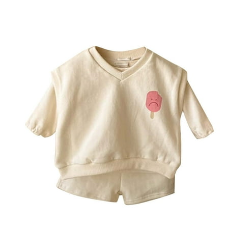 

Huddles And Cuddles Baby Outfit Baby Girls Boys Autumn Solid Cotton Sleeveless Short Pants Vest Set Outfits Clothes Sweatsuit Outfit