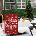 thumbnail image 2 of Christmas Welcome Garden Flag 28x40 Inch Double Sided Burlap, Snowflake Welcome Winter Yard Flag for Winter Holiday Xmas Yard Outdoor Decoration(ONLY FLAG), 2 of 6