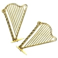 thumbnail image 4 of 2pcs Miniature Harps Mini Musical Instrument Replica Miniature Dollhouse Model Tree Ornament Musical Instrument Decor For Indoor Decorations Golden, 4 of 8