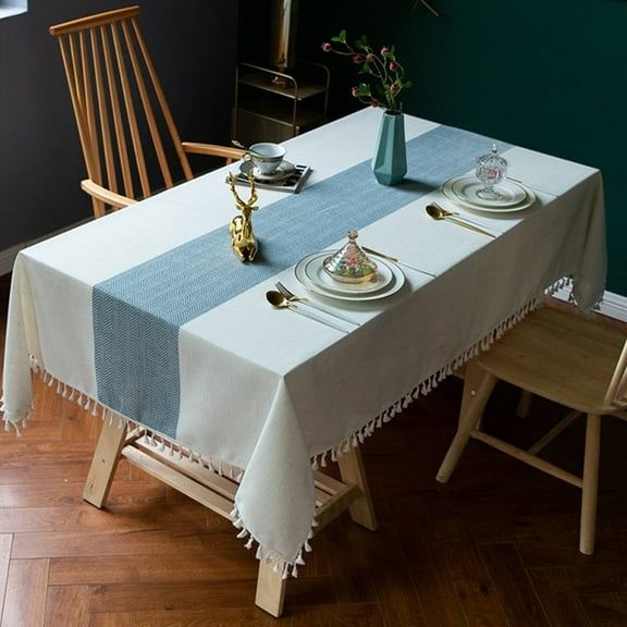 AUQ Wipeable Tablecloths,Perfect Decor Enhancement Table Cloth,Natural and Non-Toxic Table Covers,Light Blue,140*240cm