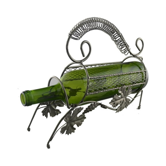 Wine Bodies Metal Grape Vine Wine Bottle Holder With Handle ZB1270