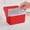 Red, variant on 2 Pack Plastic Index Card Storage Case Multipurpose Recipe Business Card Desktop Sorter Organizer