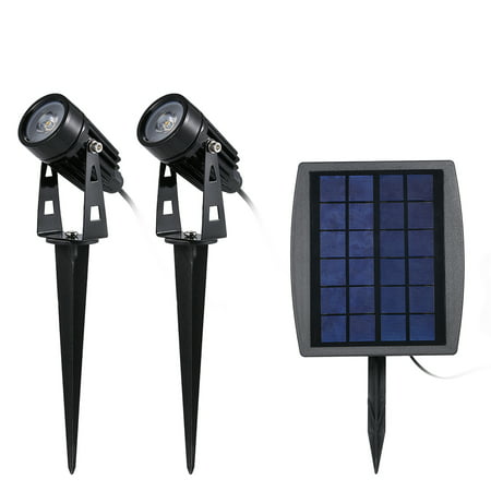 Solar Powered Lawn Light Twin Solar LED Spotlight 120-140 Lumen Per ...