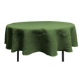 thumbnail image 1 of LA Linen TCBurlap72R-GreenHunter Nappe en Toile de Jute Naturelle Teintée Ronde&44; Vert Chasseur - 72 Po., 1 of 1