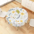 thumbnail image 6 of Tchckioa Boho Floral Round Tablecloth for Kitchen Dining,60 Inch Waterproof Stain Proof Table Cloth Cover, 6 of 6