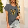 thumbnail image 2 of Women's Dandelion T Shirts Cute Wildflower Graphic Tees Funny Butterfly Print Summer Casual Short Sleeve Tee Tops, 2 of 6