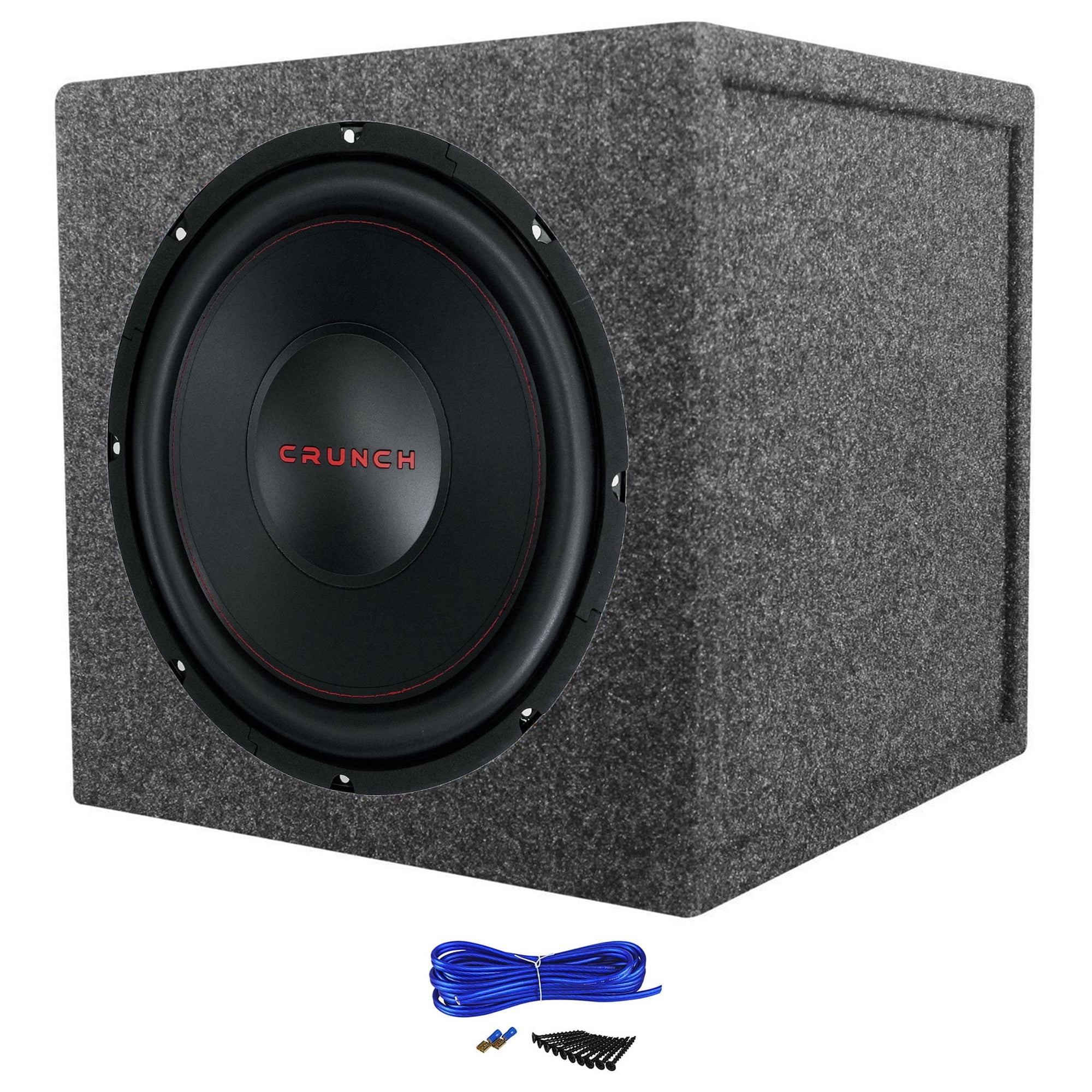 Crunch CRW12D4 12" 800w DVC 4 Ohm Car Audio Subwoofer+Sealed Sub Box Enclosure