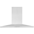 thumbnail image 2 of Ancona WPL636 36" Wall-Mounted Pyramid Range Hood in Stainless Steel with Night Light Feature, 2 of 6