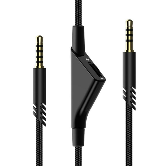 Replacement for Astro A40 Cord, A10 Headset Cable Braided Wire, 6.5 Feet/2.0 M Volume Control Cable Compatible with Astro A40TR/A40/A10 Gaming Headsets Cord (Black)