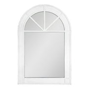 Kate and Laurel Stonebridge Rustic Arch Mirror, 24" x 36", White, Chic Coastal-Inspired Wall Decor, Gorgeous Mirror for Living Room, Bathroom or Entryway