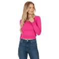 thumbnail image 3 of Women's Stretch Crop Top Pullover Sweater - Long Sleeve Slim Bodycon Crewneck Basic Casual Pullover Solid Cropped Knit Top MK3637-RPK-S, 3 of 5