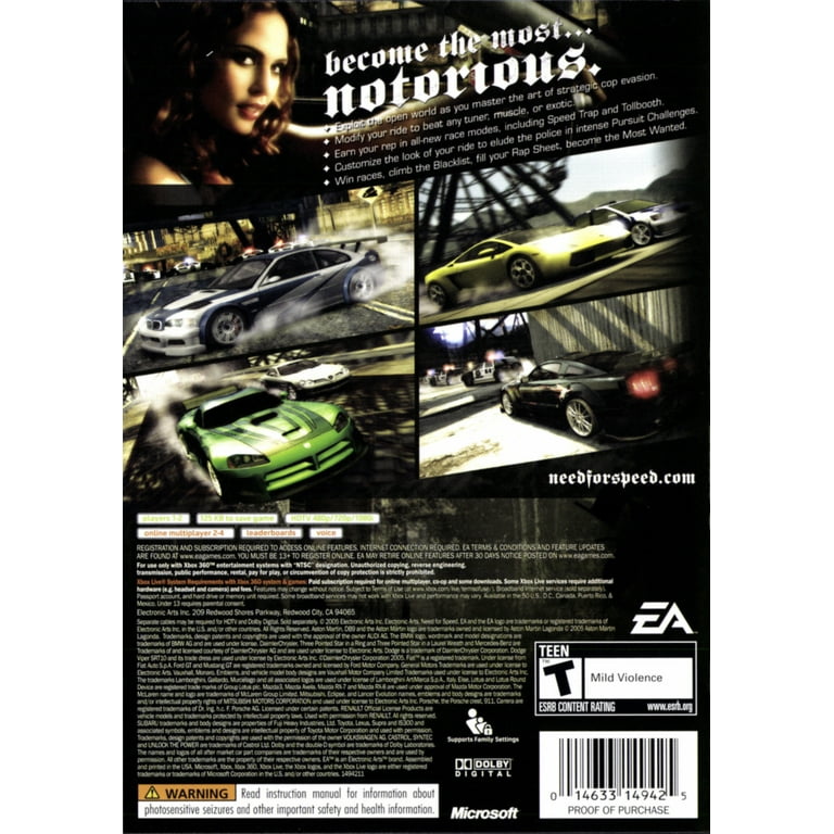 Need for Speed: Most Wanted (2005) Box Shot for Xbox 360 - GameFAQs
