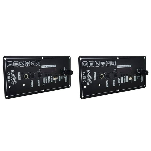 2X Placa Amplificadora de Audio Bluetooth de 15 W con Altavoz Portátil de Audio FM BT, Placa Amplificadora de Potencia de Karaoke de 5 V, Amplificador de MP3