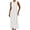White, variant on Women's Summer Sleeveless Extra Contrast Stitch Ribbed Knit Long Dresses