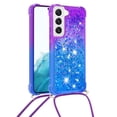 thumbnail image 2 of Funda para Samsung Galaxy S23 Plus 5G Brillantina Líquida Divertida Reluciente y con Cristales en Movimiento Cuerpo Cruzado con Cordón Ajustable, 2 of 5