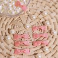 thumbnail image 4 of Efavormart 50 Pcs | 1.5" Dusty Rose Grosgrain Pre Tied Ribbon Bows, Gift Basket Party Favor Bags Decor - Polyester, 4 of 10
