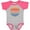 Heather and Hot Pink, variant on Inktastic Lake Placid Retro Sunset Boys or Girls Baby Bodysuit