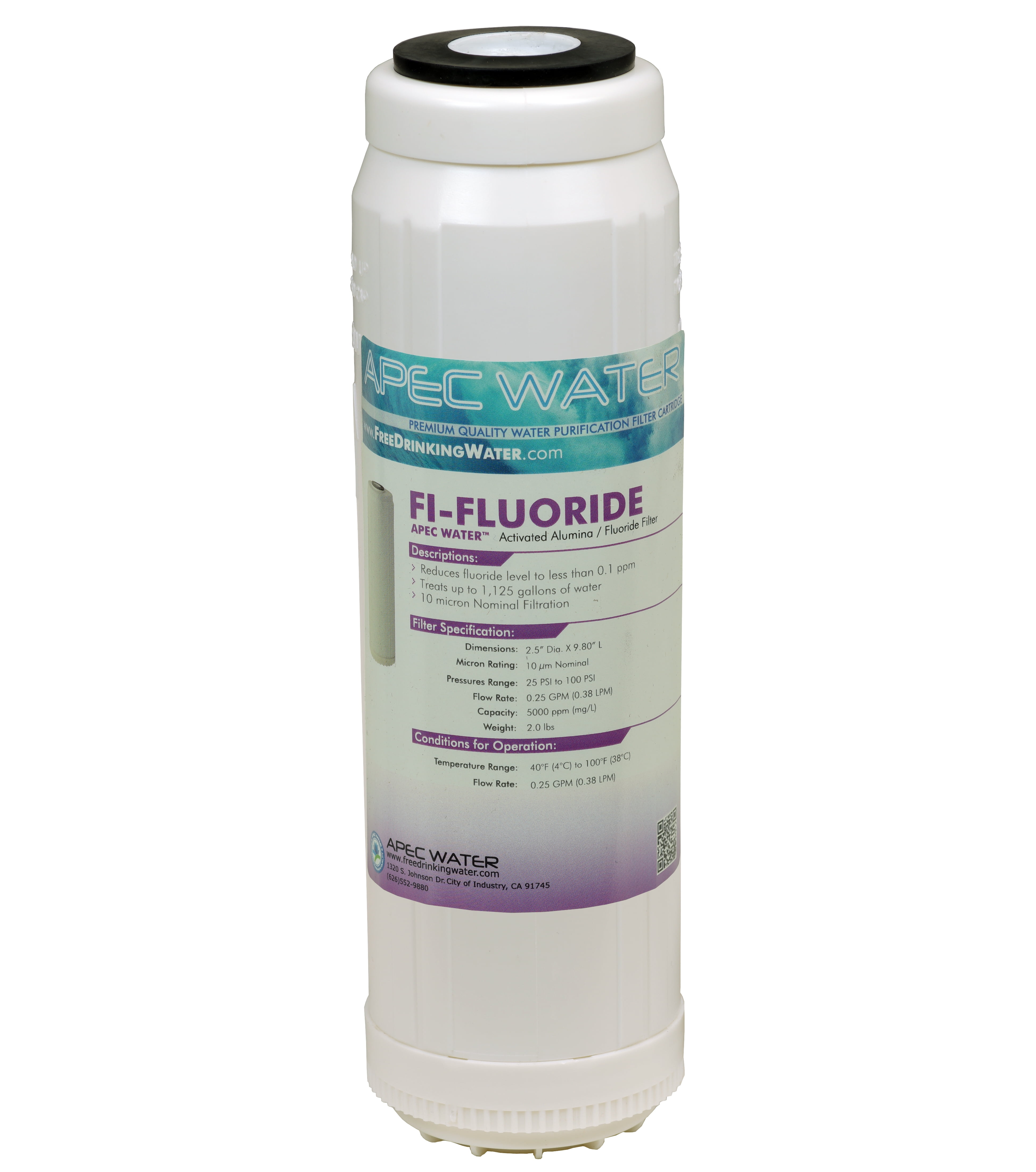 APEC 10 inch Replacement Water Filter for Fluoride Removal (FIFLUORIDE)