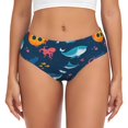 thumbnail image 1 of Fotbe Ocean Floor Animals Calzones Estampados para Mujer – Ropa Interior de Algodón, Cómoda, Suave y Elástica-Large, 1 of 6