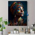 thumbnail image 4 of Vibrant Tribal Woman Portrait Canvas Print, Suitable for Living Room, Office, Yoga Studio, Kitchen, 4 of 8